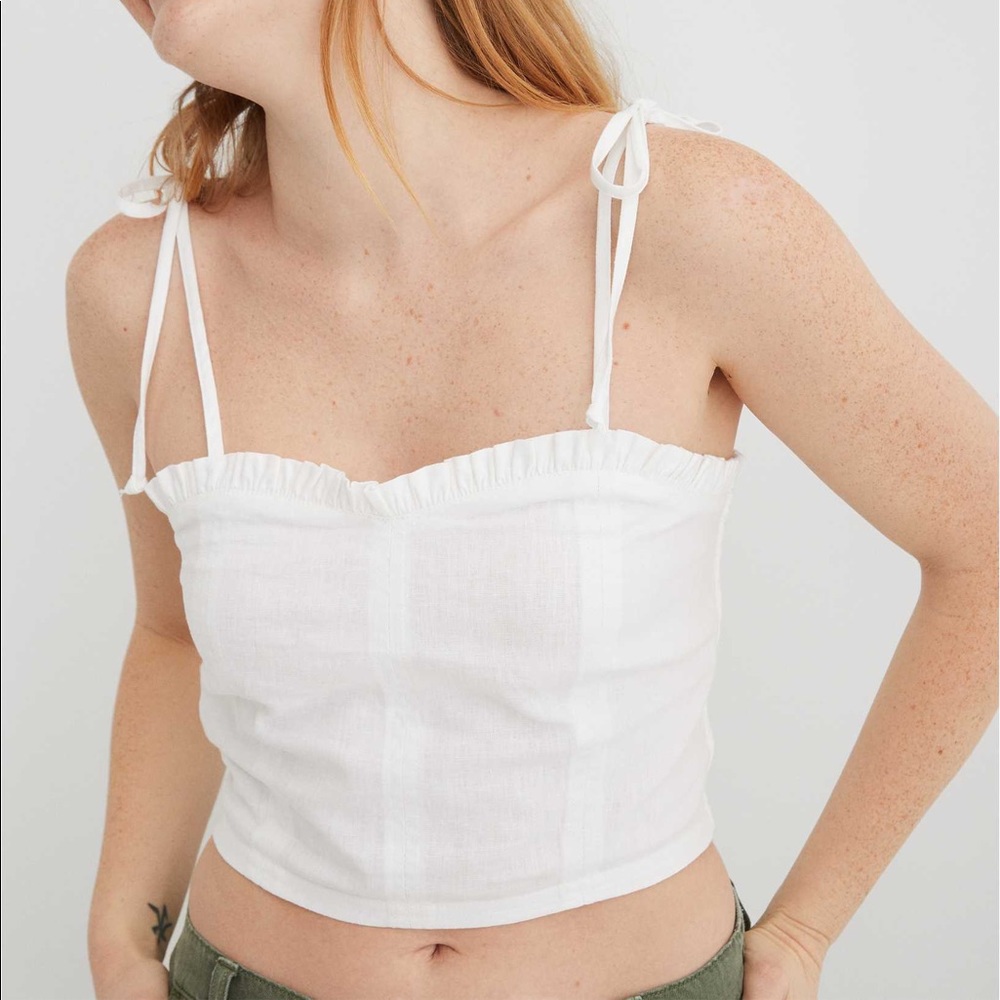 NWT Aerie corset tank top with tied strap detail